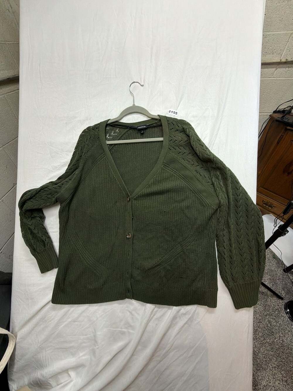 Torrid Cardigan Size 3 Olive Green Knit Button Front